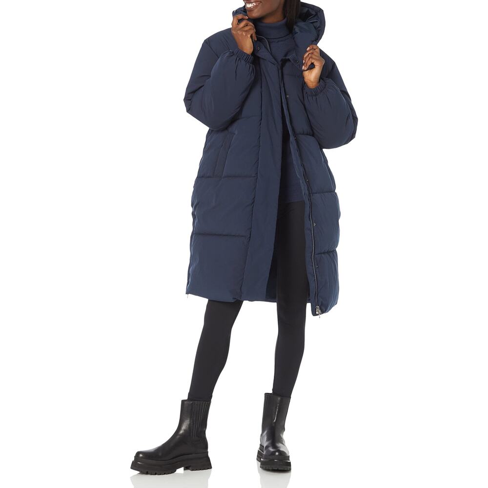 Amazon Essentials Women's Oversized Long Puffer Jacket Navy, Plus Size  5X